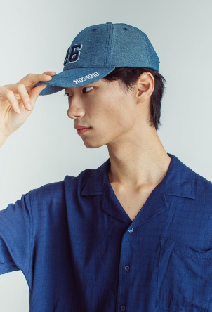 Mossimo Denim Blue Baseball Cap with Embossed and Flat Embroidery