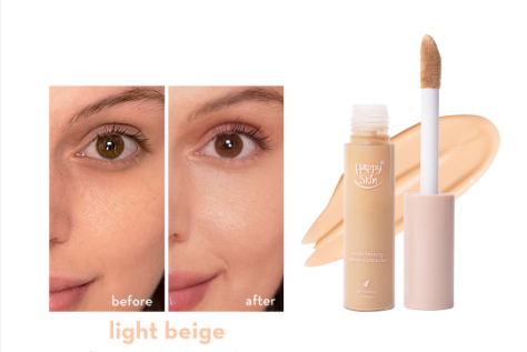 Happy Skin Second Skin Multi-Tasking Serum Concealer in Light Beige
