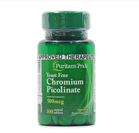 Puritans Pride Chromium Picolinate 500MCG 100 Tablets