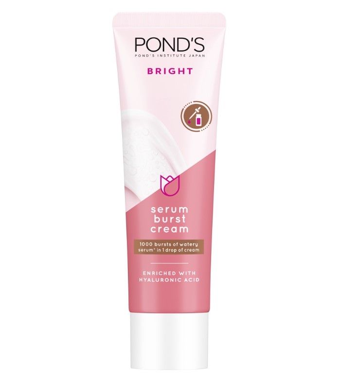 Ponds Bright Beauty Serum Burst Cream with Niacinamide Hyaluronic Acid for Bright Dewy Skin 20G