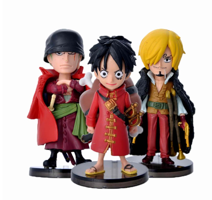 One Piece Luffy Zoro Sanji Franky Nami Robin Chopper chibi Film Z Set of 9 Pieces Collectible Figure
