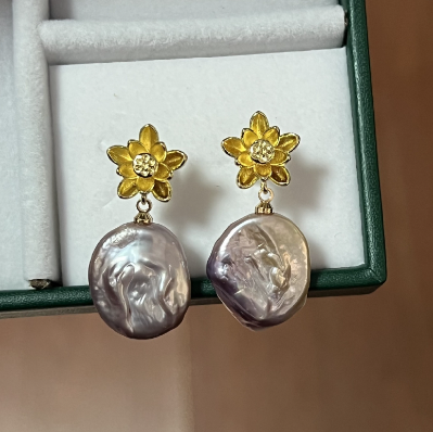 Natural Freshwater Earrings Versatile Style Women Jewelry