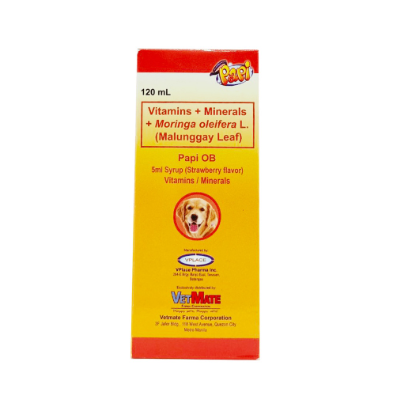 Papi OB Syrup  - Strawberry Flavor (Vitamins & Minerals) 120ml