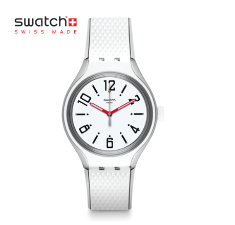 Swatch Irony Xlite Sale YES1005 Grey Silicone Strap Aluminium Watch