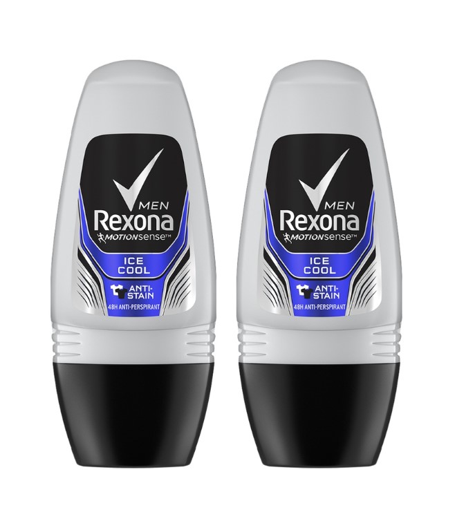 Rexona Men Motionsense Roll On Deodorant Ice Cool 50ML BUNDLE OF 2