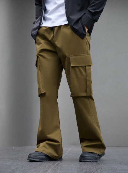 Manfinity EMRG Men's Solid Color Workwear Cargo Pants
