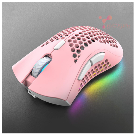 Ready in stock HXSJ T100 Type-C Wired & 2.4G Wireless 10000DPI Programmable RGB Backlit Mouse 6 Adjustable DPI Levels 4 Adjustable Polling Rate