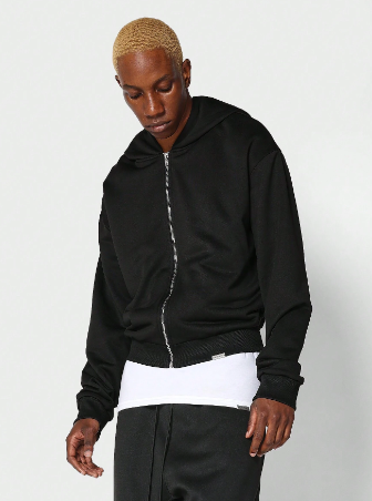 SUMWON Shrunken Zip Through Hoodie