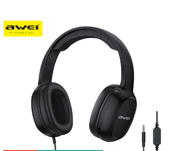 Awei GM-6 Over-Ear Headphone 3.5mm Plug Head Mounted Wired Headset Headphones 1.2m Cable COD