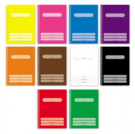 Set of 10 Orions Spiral Color Coding Notebook 80 leaves