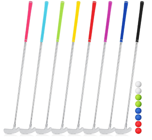 8 Pack Golf putters for Men and Women Detachable Golf Grip Two Way Kids Golf Putter with 8 Golf Balls Putter Bulk for Right Left Handed Golfers Golf Clubs Set for Junior Adults(35 inch)