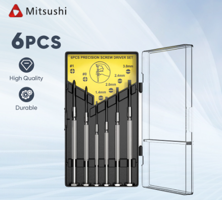 Mitsushi KDL3206 6Pcs Precision Mini Screwdriver Set for Watch Glasses Repair