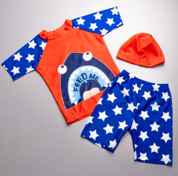Kid's Rush Guard Swimsuit child Shark.