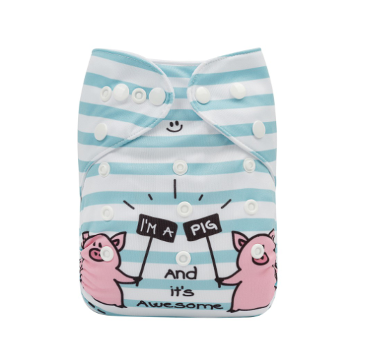 Alva Baby Cloth Diapers Washable Reusable Real Cloth Pocket Nappy Diaper Only D47