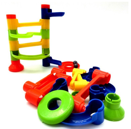 Building Blocks Track Run Race Marble Construction Ball Maze Game Kids DIY Toys