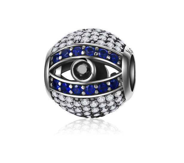 Bamoer 925 Silver Devil Eyes Dark Style Personality Fashion Charm Diy Bracelet Or Necklace Accessories Jewelry D14