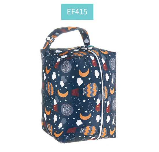 Happyflute Baby Diaper Pods Reusable Waterproof Fashion Prints Wet Dry Cloth Wet Bag Mums Storage Travel Nappy Bag C3