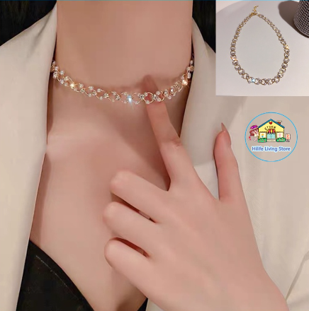1Pc Korean Elegant Pearl Necklace Simple Shining Choker Women Fashion Accessories Jewelry