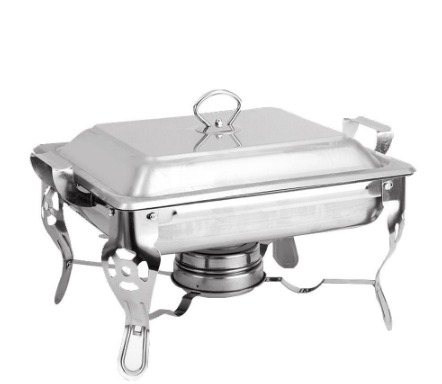 Stainless Steel Food Warmer Chafing Dish With Fuel Alcohol Holder