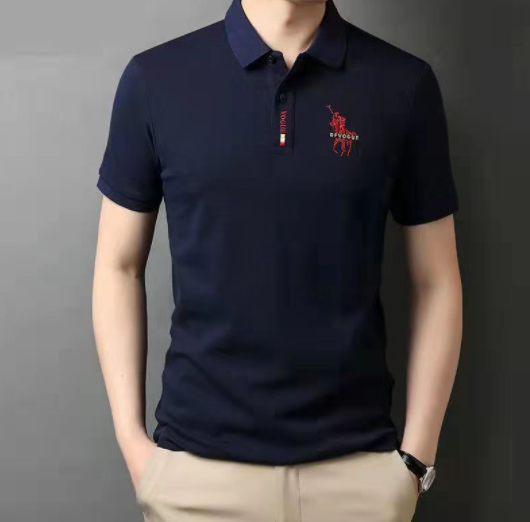 Polo Shirt For Man Summer New Men's Short-sleeved T-shirt Lapel Embroidery Men's Top
