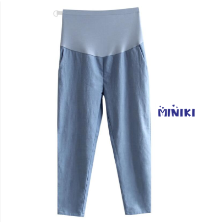 Maternity Pants Pregnant Women Fashion Casual Cotton Linen Loose Pants