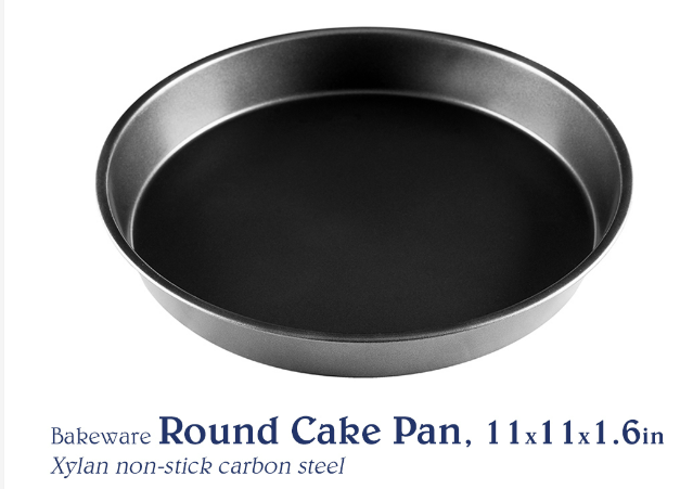 Chef's Classics Bakeware Non-Stick Round Cake Pan, 11x11x1.6in