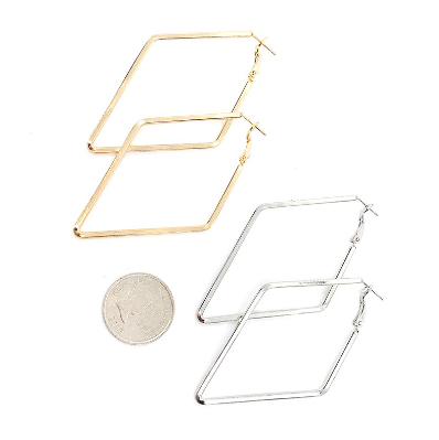 Hoop Earrings - Medium Diamond