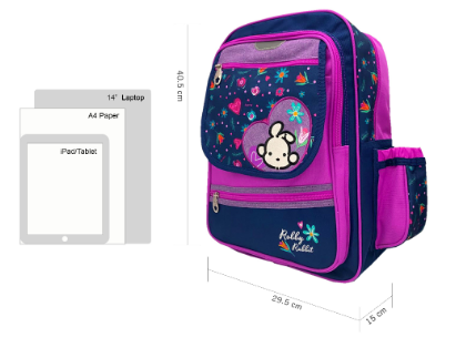 Robby Rabbit Pink Blossom Backpack 16"