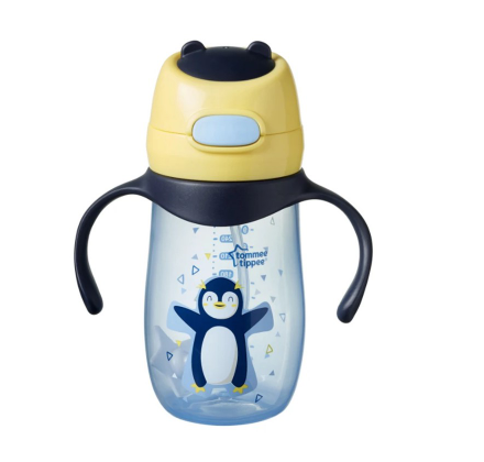 Tommee Tippee Weighted Straw 2 Handle Cup (300 ml) – Penguin