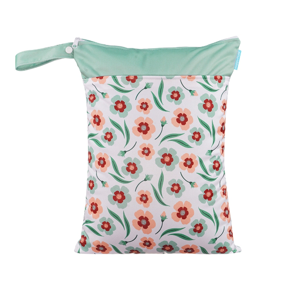 Happyflute Wetbag For Baby Diapers Nappies Waterproof Reusable Diaper Bag With Two Zipper 30cmx40cm S21
