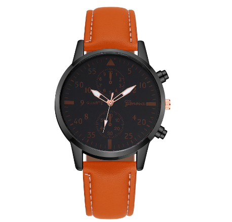 Men Geneva Watch Casual Leather Strap Man Analog Quartz Wristwatch 03