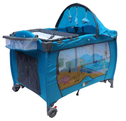 Baby Angel Portable Crib with Mosquito Net / Playpen PNC8223 (Blue)