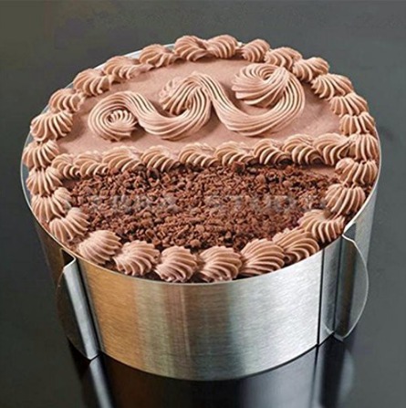 Adjustable Stainless Steel Circle Mousse Ring Retractable Cake Mould Mold For Baking
