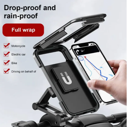 Waterproof Motorcycle Bike Mobile Phone Holder Support Universal Bicycle GPS 360° Swivel Adjustable Motorcycle Cellphone Holder