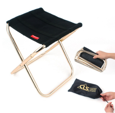 Outdoor Camping Portable Folding Chair Aluminum Foldable Fishing Chair Stool Picnic Beach BBQ Stools