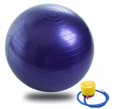 Yoga Ball Balance Fit ball with Pump Ball for Fitness Exercise Pilates Workout Massage Ball (45CM)