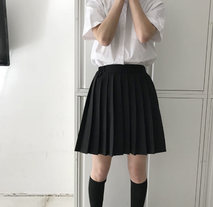 South Korean High Waist Pleated Skirt In Spring And Summer