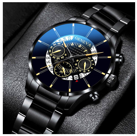 Original GENEVA Men Quartz Watch Casual Waterproof Stainless Steel Watch Men Military Sport Date Watches 1