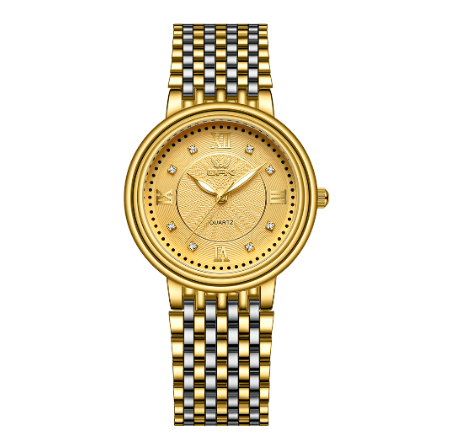 OPK Watch For Men Waterproof Original Automatic Stainless Steel Fashion Minimalist Watch GOLD DIAL GOLD STRAP