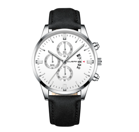 CUENA Original Brand Men's Watch Fashion Sports Analog Quartz Stainless Steel Waterproof 845 M12