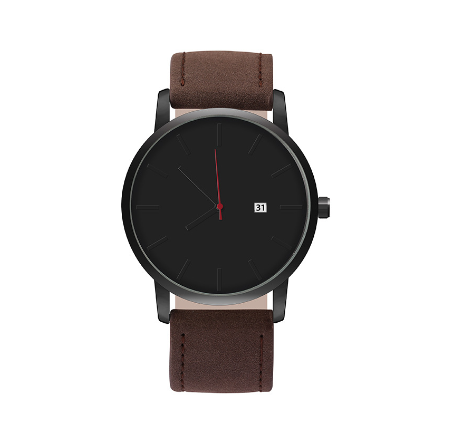 European and American fashion calendar men's watch frosted belt quartz watch simple large dial watch men's watch M6
