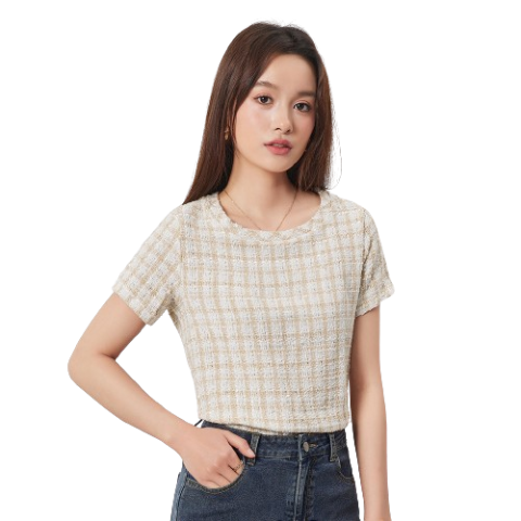 Lovito Women Casual Plaid Pattern Blouse L74ED025