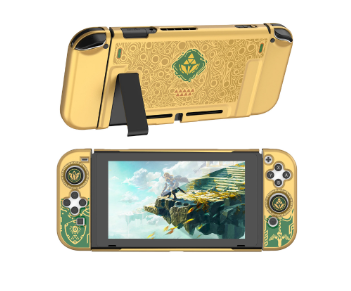 IINE Golden-Green Protective Case Cover for Nintendo Switch V2 Console Switch 2017