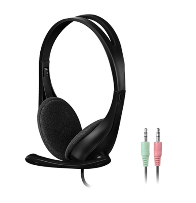 A4Tech HS-9 Rotatable Omnidirectional Noise-Canceling Mic, Wired On-Ear Stereo Headset