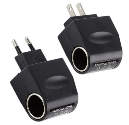 AC Adapter With Car Socket Auto Charger EU Plug 220V AC To 12V DC Use For Car Electronic Devices Use At Home
