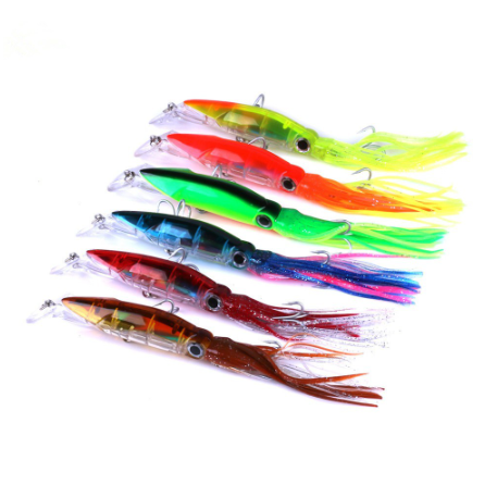 SUKE Fishing Lure Octopus Squid Jig Bait Beard Swimbait Tool