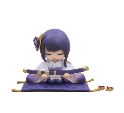 Genshin Impact Statue of Her Excellency Raiden Shogun Beelzebul \PVC Figure Toy With Boxed 10cm