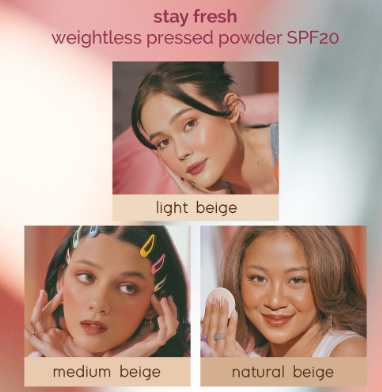 Happy Skin Stay Fresh Weightless Pressed Powder SPF 20 in Medium Beige