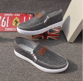 JYS. Men's Denim Made Casual Wear Rubber Shoes Canvas Shoes