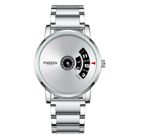 Binbond Original Wormhole No Pointer Concept Watch Male Korean Version Student Men Trendy Simple Quartz Watch M4